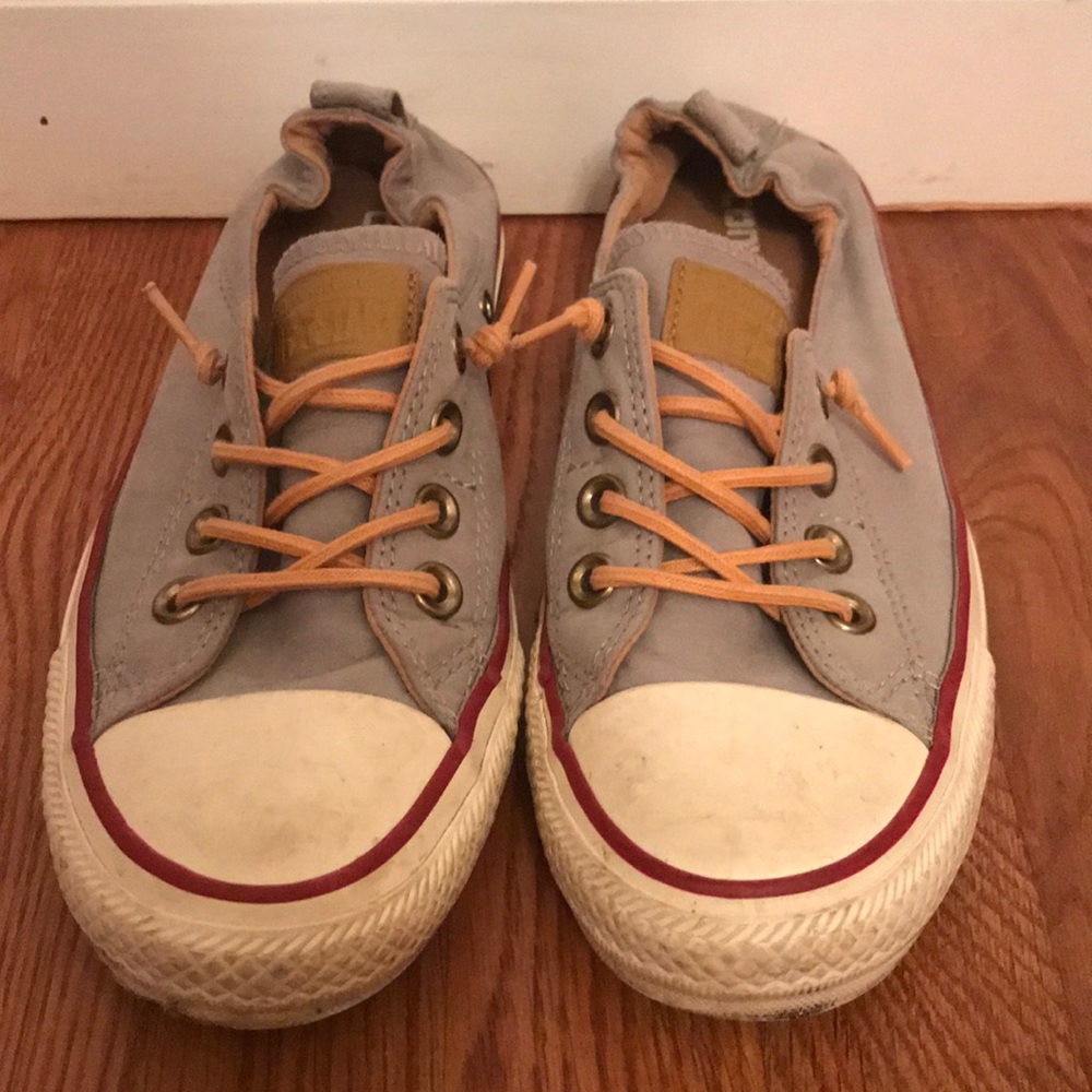 Slip on Converse grey with elastic back size 7